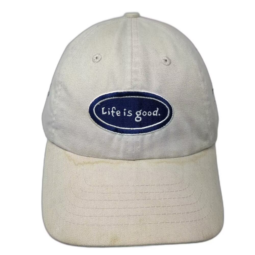 HeadShot Baseball Cap hat Beige Blue OS Life is good AFLAC Pacific Territory